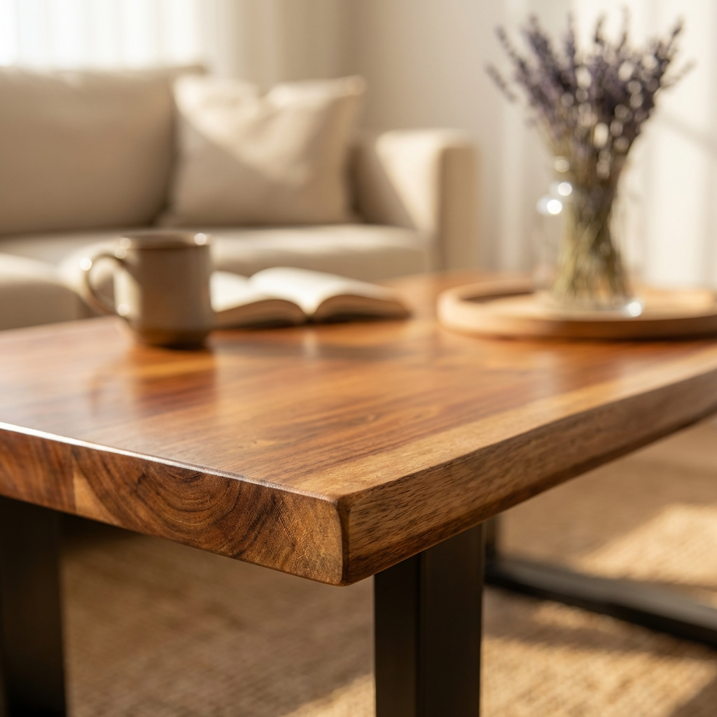 Live-Edge Walnut Acacia Coffee Table