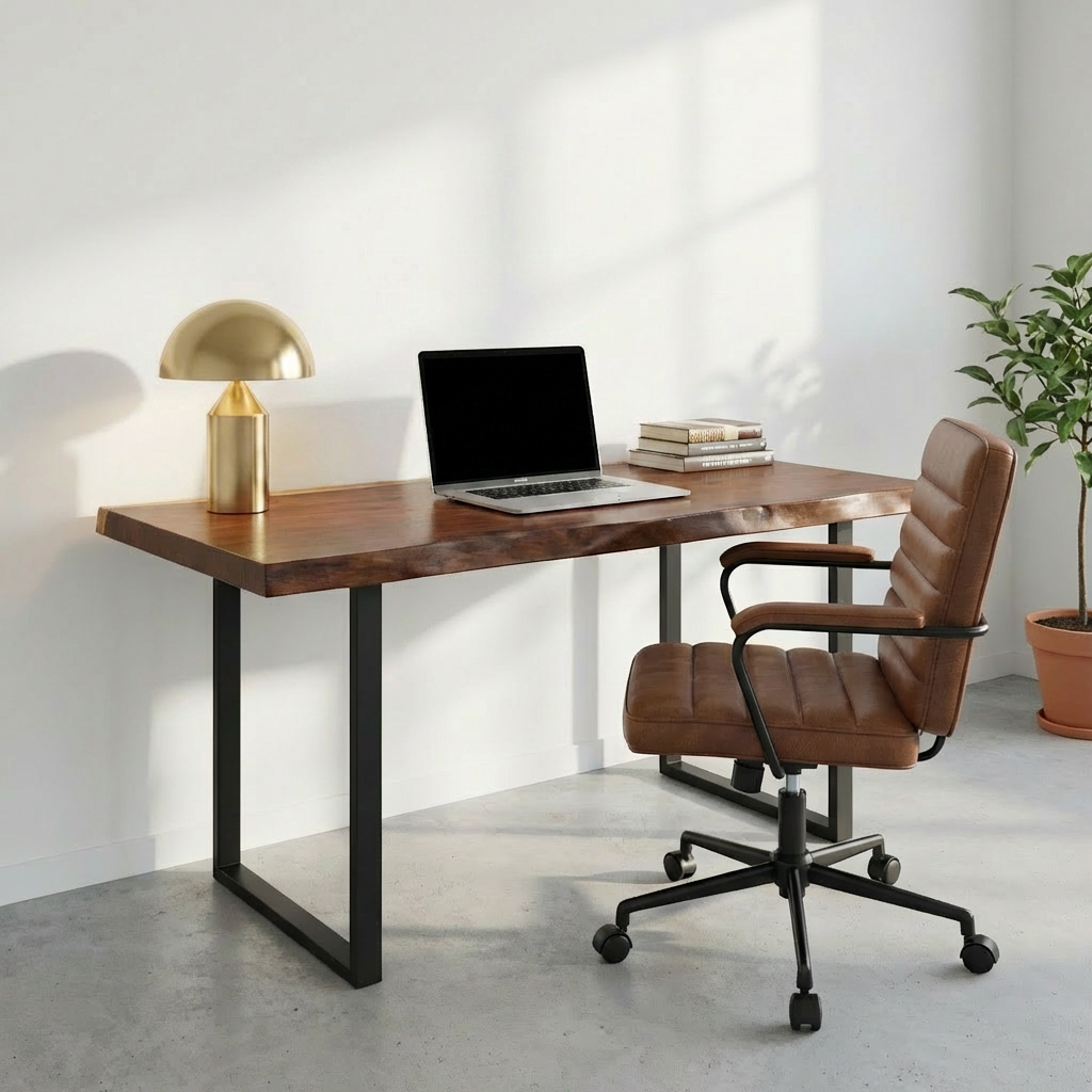 Live-Edge Walnut Desk - Variety Leg Options