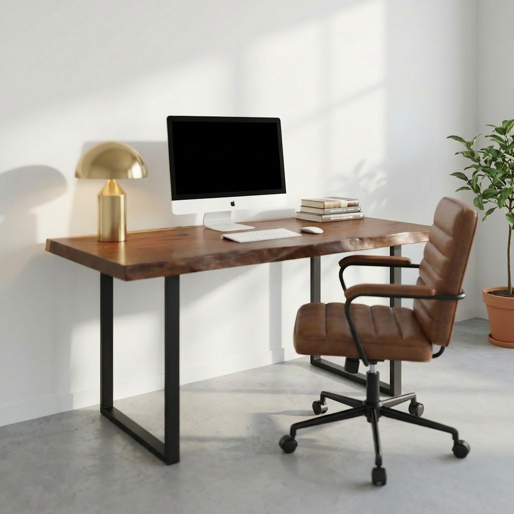 Live-Edge Walnut Desk - Variety Leg Options