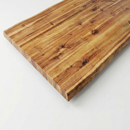 Live Edge Teak Wood Slab, DIY Table Top, Counter Top, Light Colored Wood