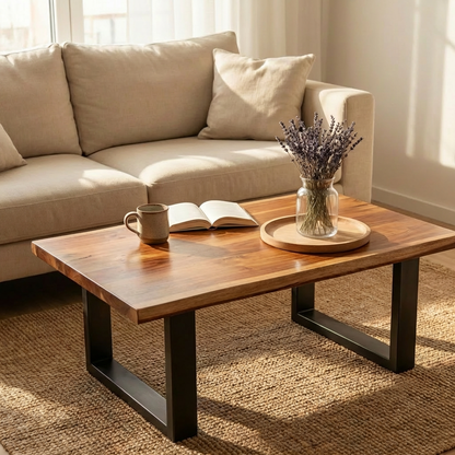 Live-Edge Walnut Acacia Coffee Table