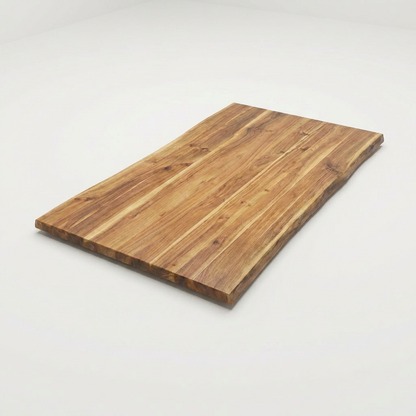 Live Edge Teak Wood Slab, DIY Table Top, Counter Top, Light Colored Wood