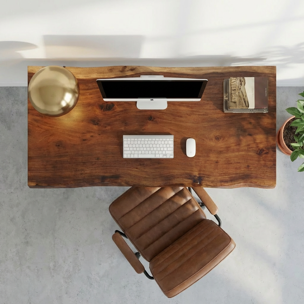 Live-Edge Walnut Desk - Variety Leg Options
