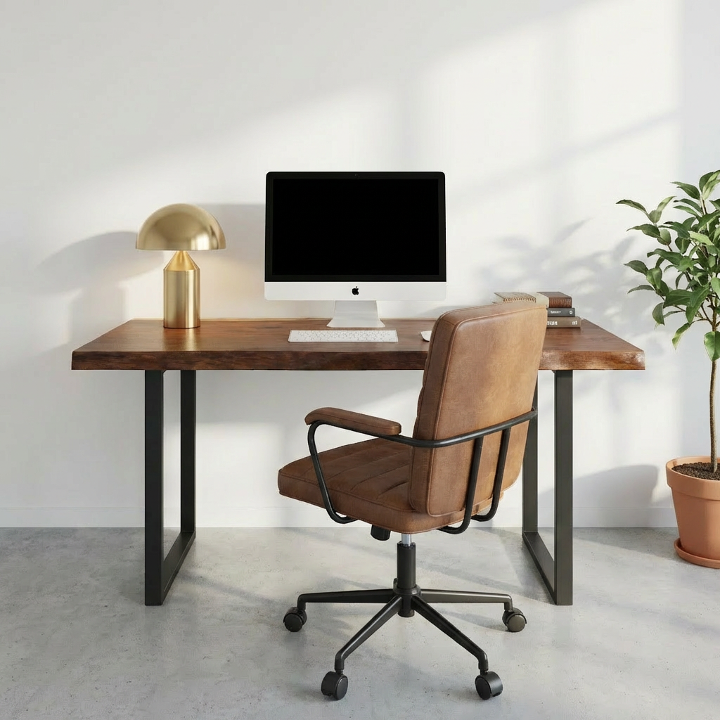 Live-Edge Walnut Desk - Variety Leg Options