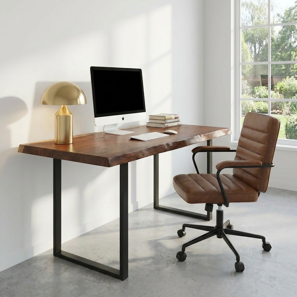 Live-Edge Walnut Desk - Variety Leg Options
