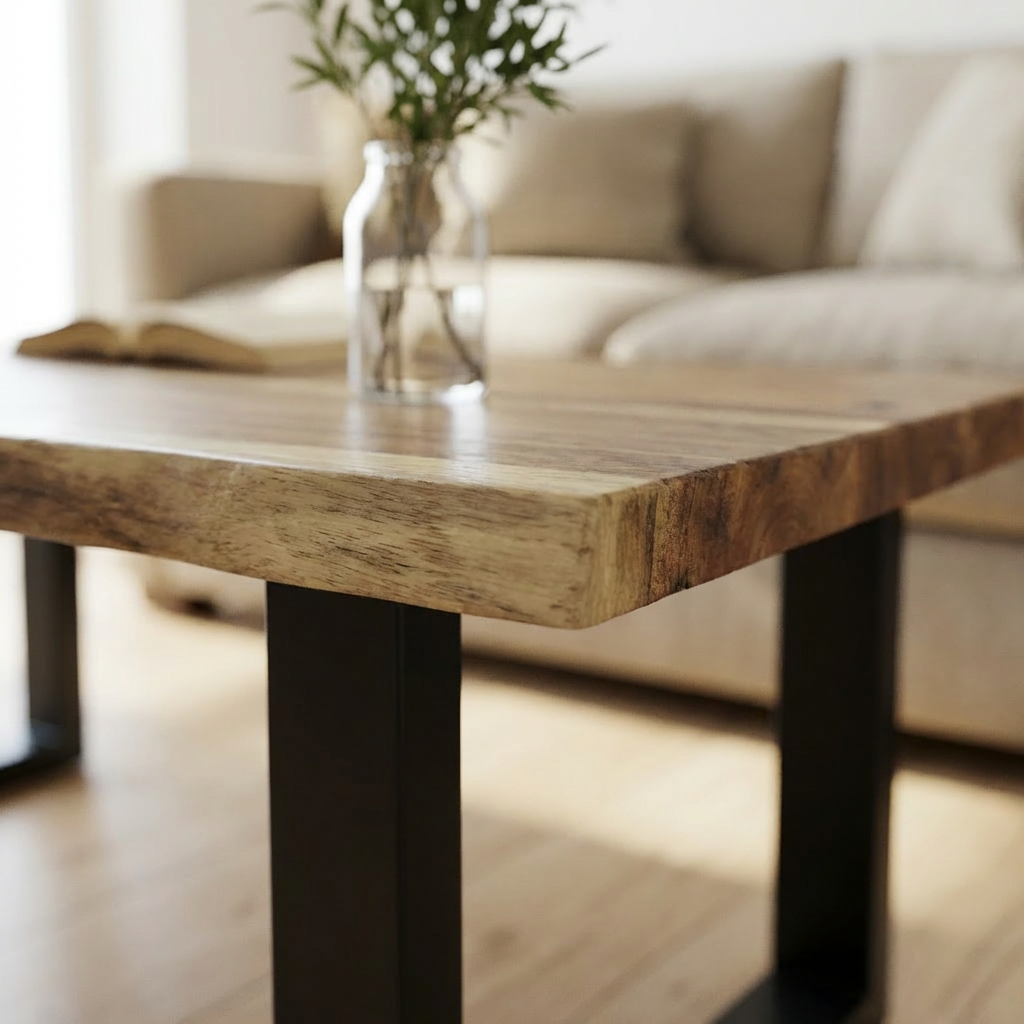 Live-Edge Teak Coffee Table
