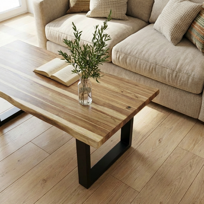 Live-Edge Teak Coffee Table
