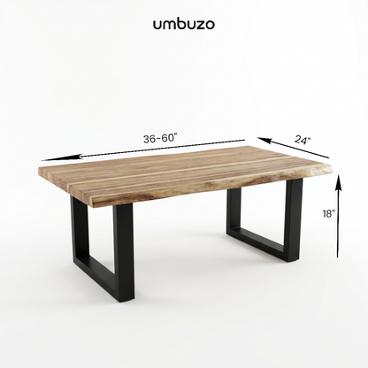 Live-Edge Teak Coffee Table