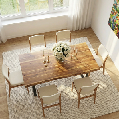 Live-Edge Teak Dining Table