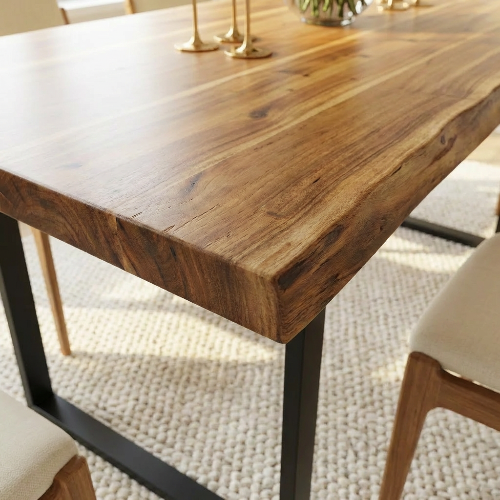 Live-Edge Teak Dining Table