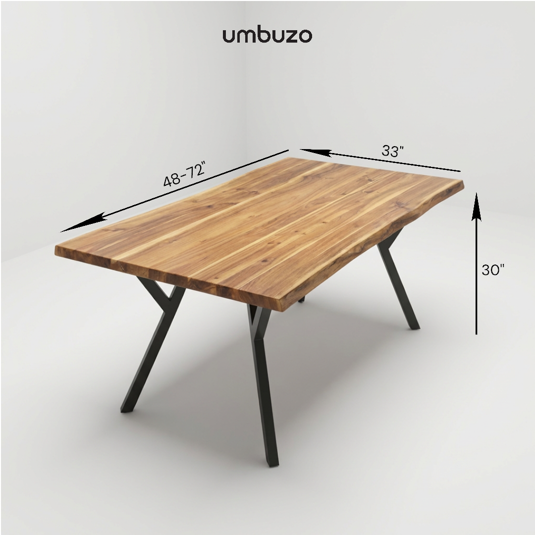 Live-Edge Teak Dining Table