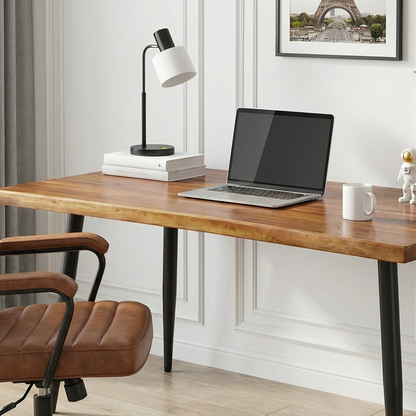 Live-Edge Walnut Acacia Desk - Variety Leg Options