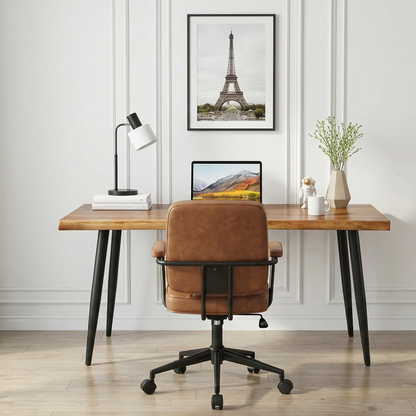 Live-Edge Walnut Acacia Desk - Variety Leg Options