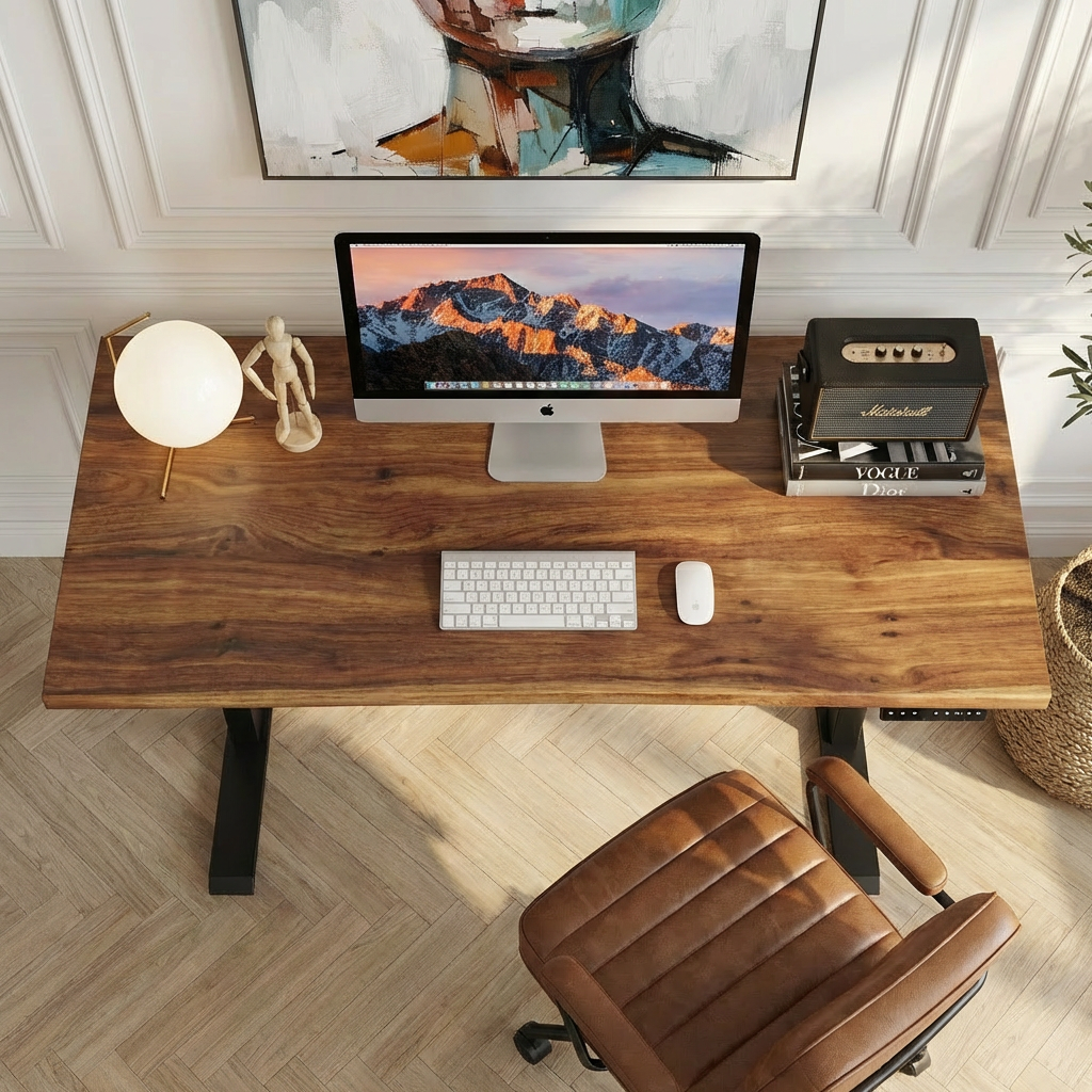Live-Edge Walnut Acacia Standing Desk - Thumbnail 2