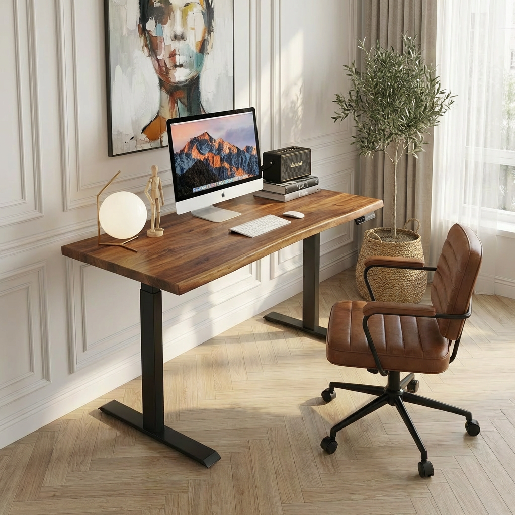 Standing Desk - Live-Edge Walnut Acacia - UMBUZO