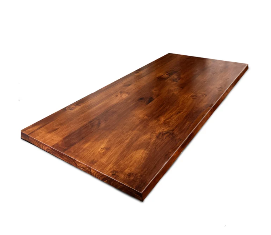 2" DIY Wood Table Top - Walnut Color, Solid Wood