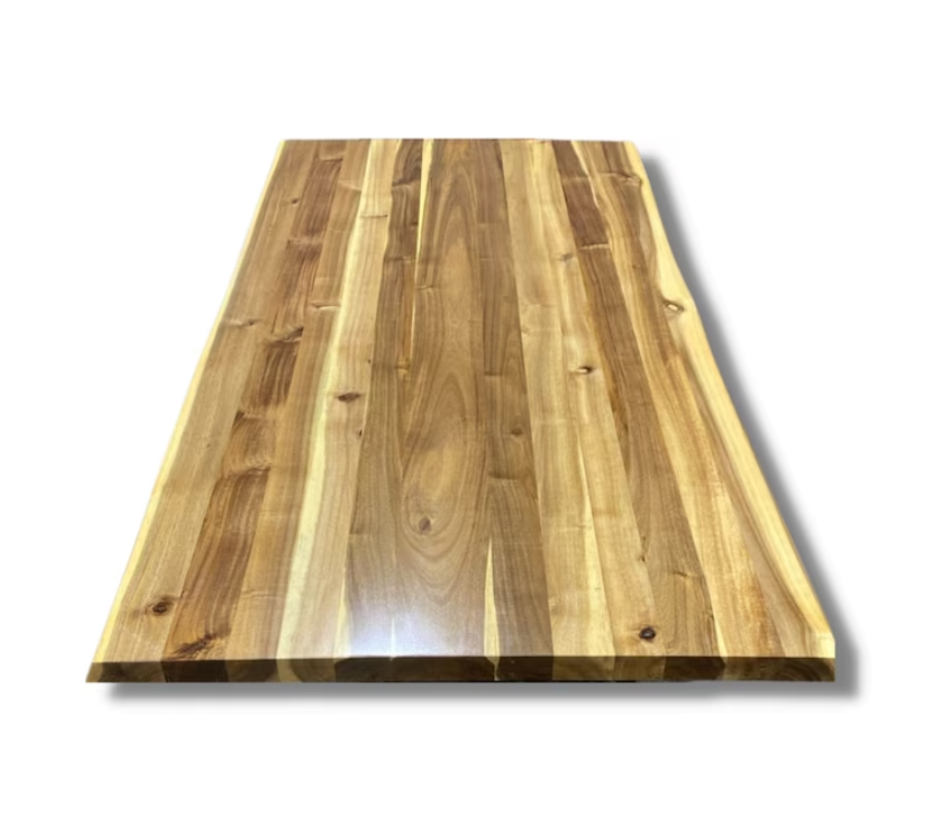 Live Edge Teak Wood Slab, DIY Table Top, Counter Top, Light Colored Wood