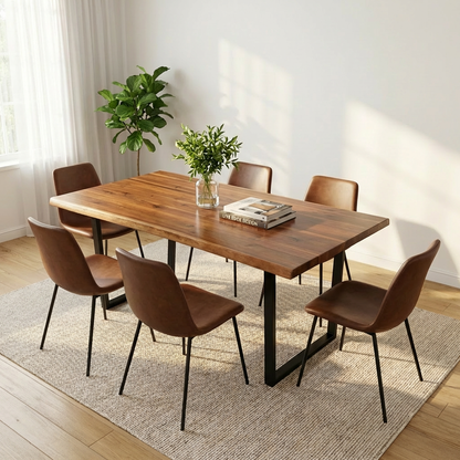 Live-Edge Walnut Acacia Dining Table