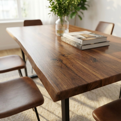 Live-Edge Walnut Acacia Dining Table