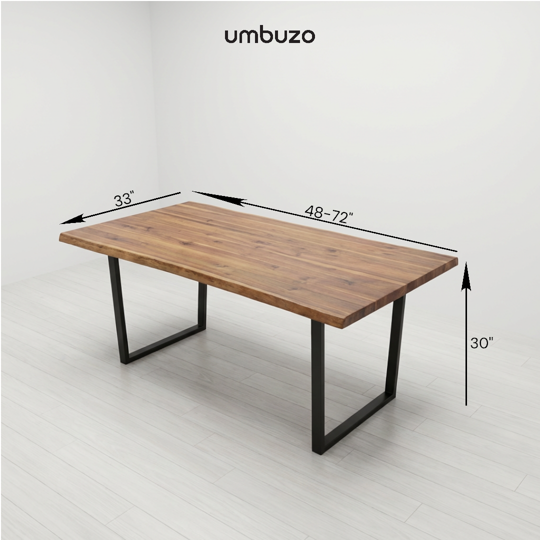 Live-Edge Walnut Acacia Desk - Variety Leg Options