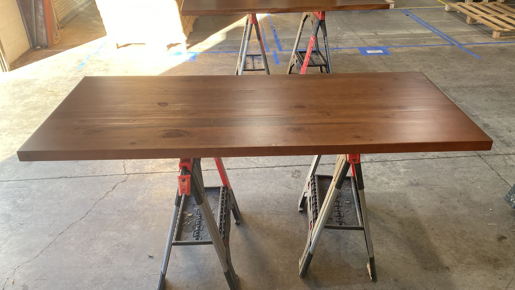 2" DIY Wood Table Top - Walnut Color, Solid Wood