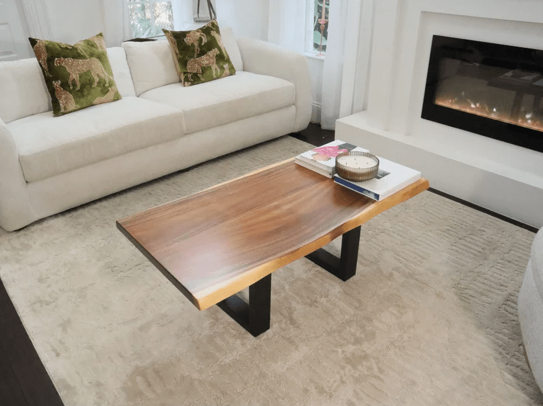 Coffee Table - Live Edge Exotic Hardwood Coffee Table with U shaped Legs - UMBUZÖ