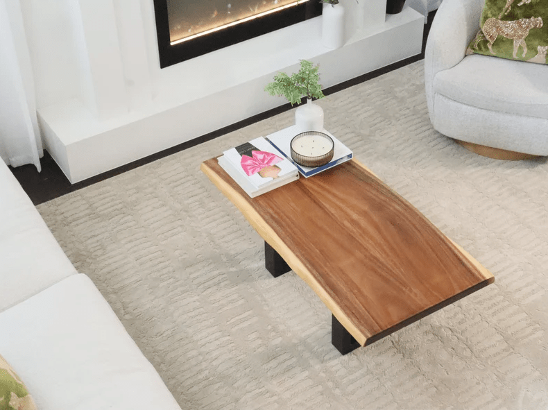 Coffee Table - Live Edge Exotic Hardwood Coffee Table with U shaped Legs - UMBUZÖ