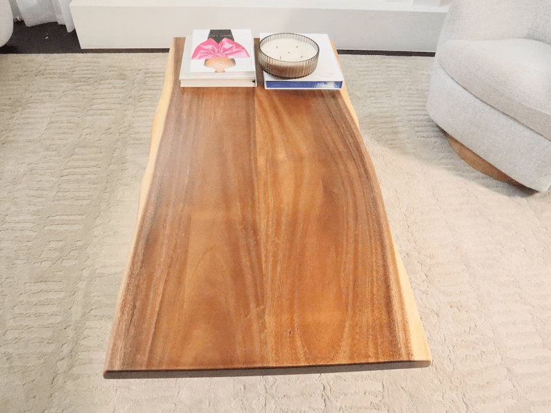 Coffee Table - Live Edge Exotic Hardwood Coffee Table with U shaped Legs - UMBUZÖ