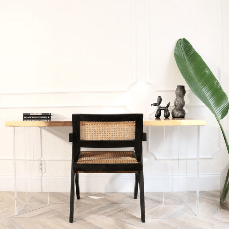 Executive Desk - Modern Desk with Clear Acrylic Legs - UMBUZÖ