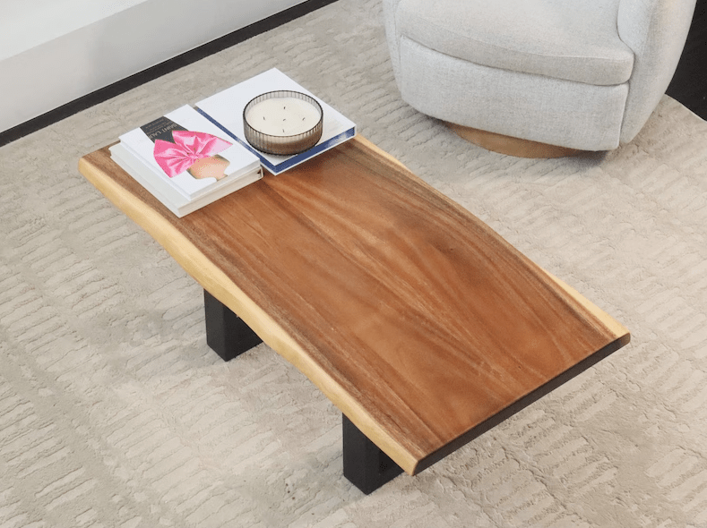 Exotic Hardwood Live Edge Coffee Table - UMBUZÖ