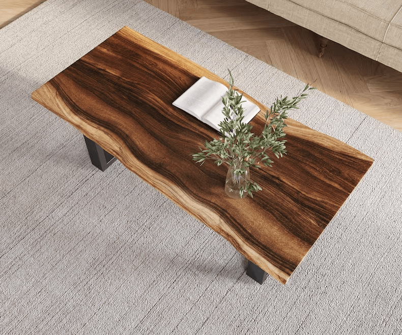 Exotic Hardwood Live Edge Coffee Table - UMBUZÖ