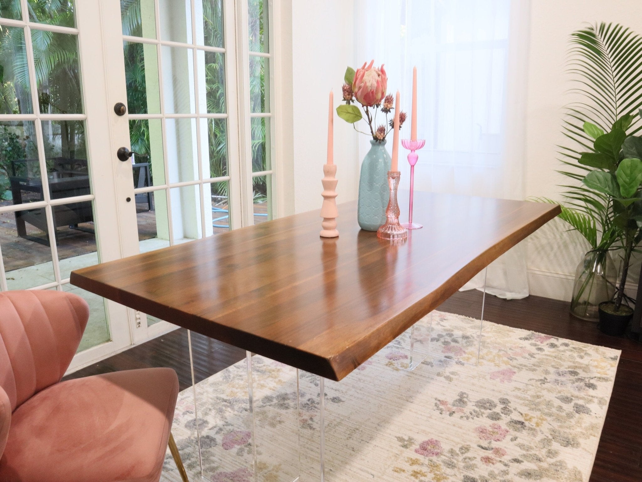 Exotic Hardwood Live Edge Dining Table - UMBUZÖ