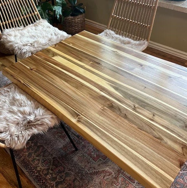 Live Edge Dining Table - Teak Wood Dining Room Table - UMBUZÖ