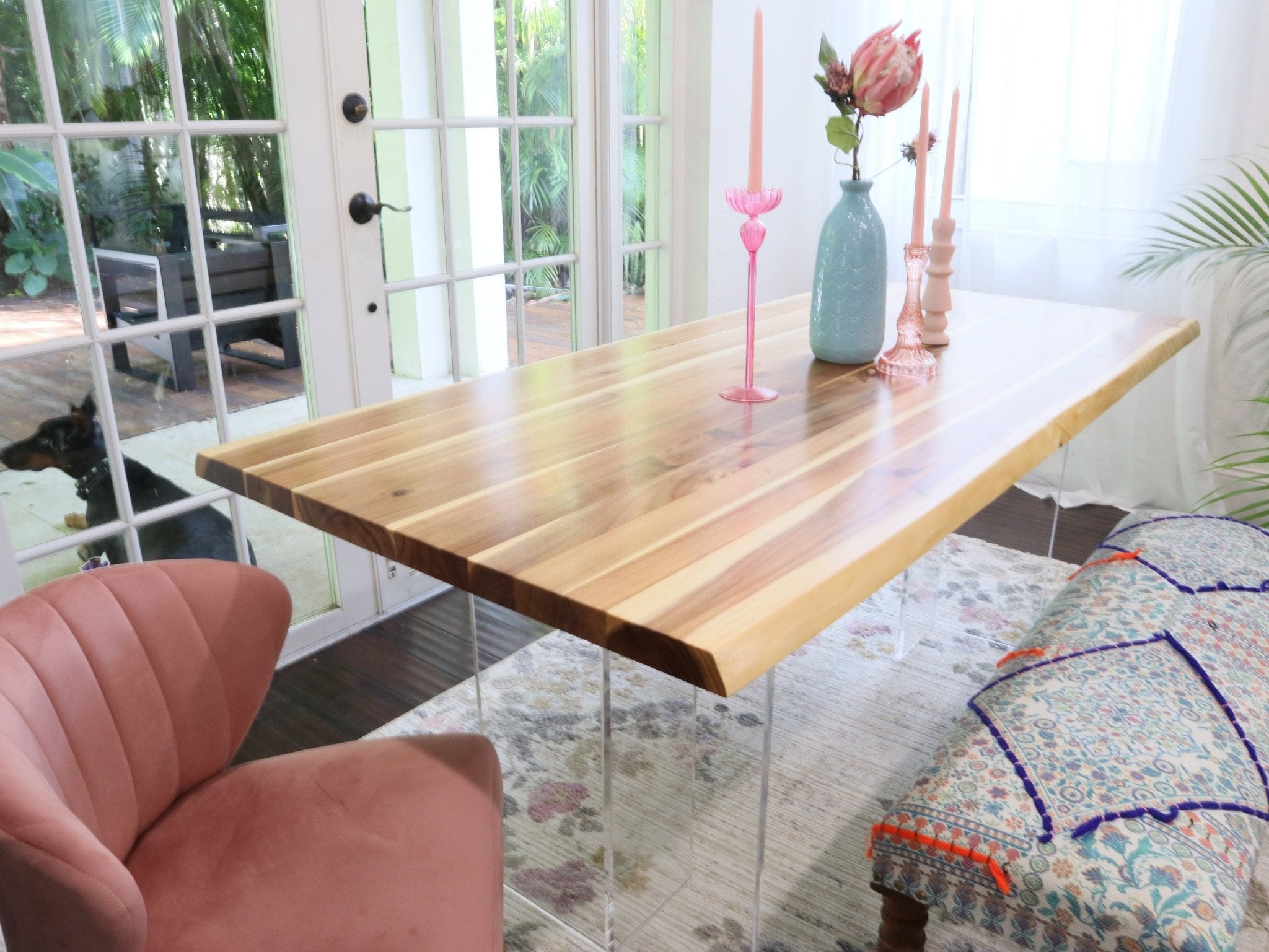 Live Edge Dining Table - Teak Wood Dining Room Table - UMBUZÖ