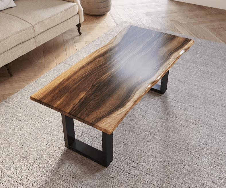 Live Edge Exotic Hardwood Coffee Table - UMBUZÖ