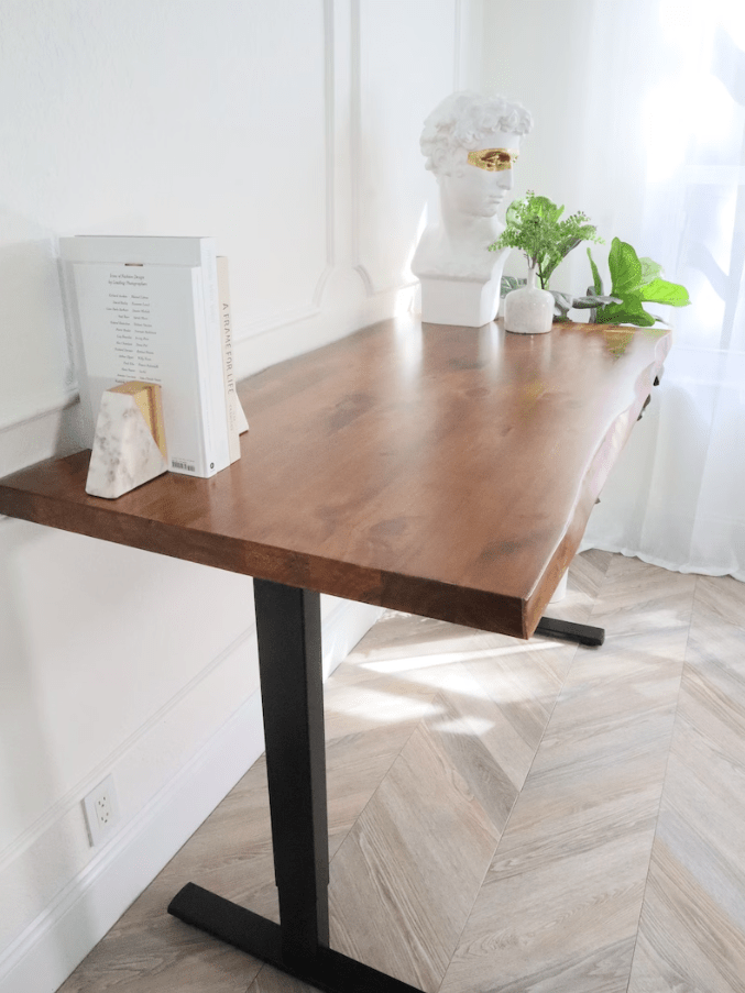 Solid 2" Extra Thick Live Edge Standing Desk - UMBUZÖ