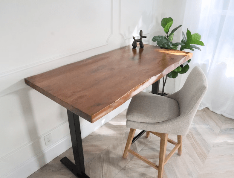 Solid 2" Extra Thick Live Edge Standing Desk - UMBUZÖ