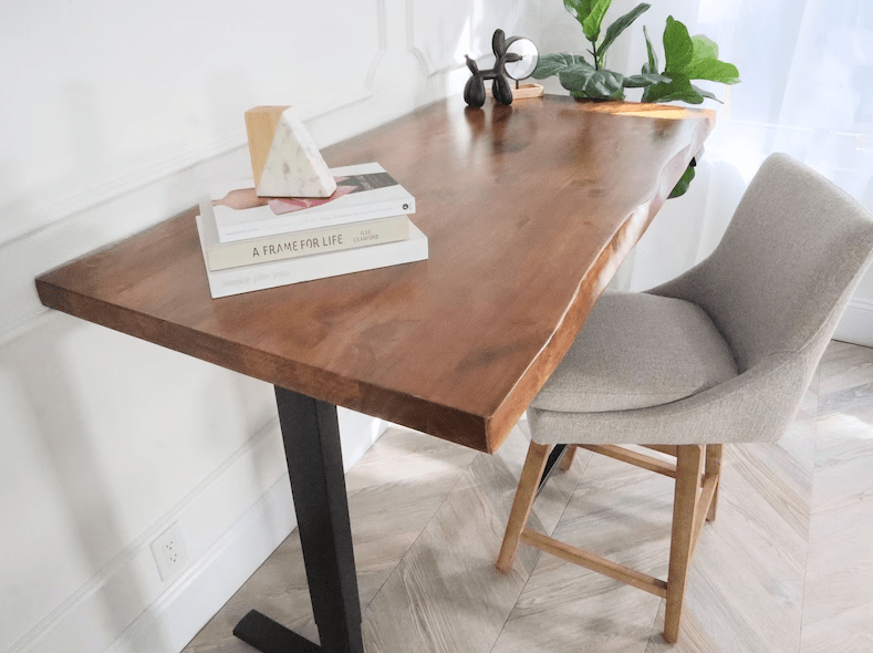 Solid 2" Extra Thick Live Edge Standing Desk - UMBUZÖ